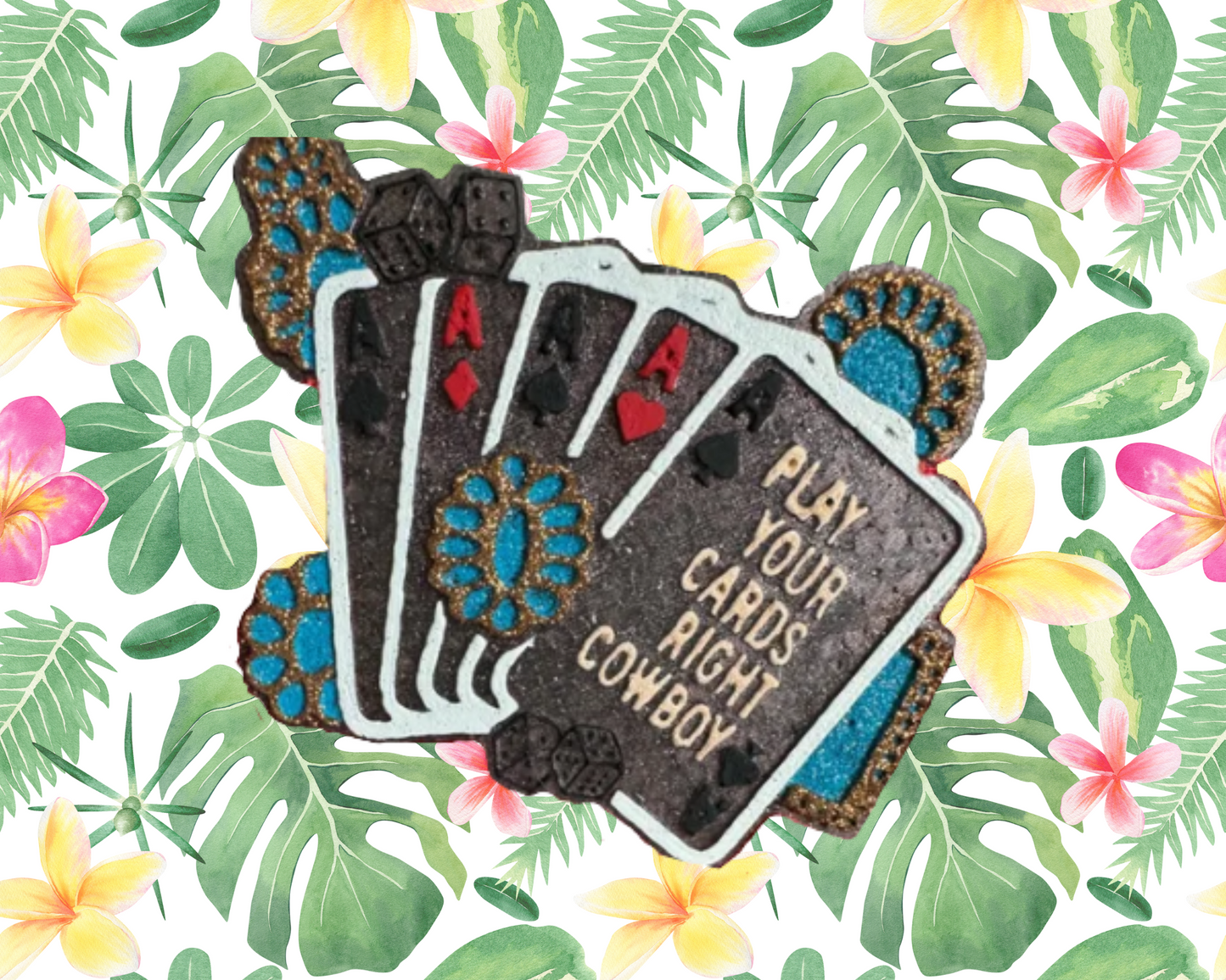 Play Your Cards Right Cowboy Blinged Car Freshie