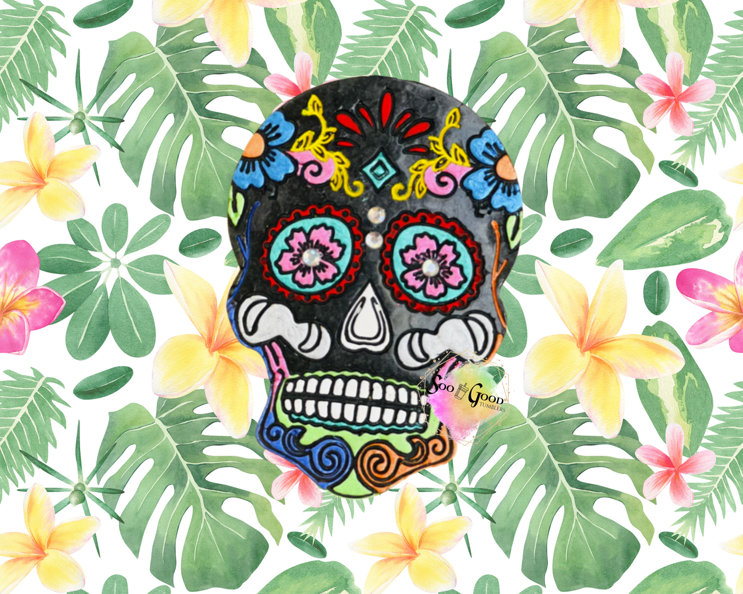 Candy Skull Blinged Car Freshie