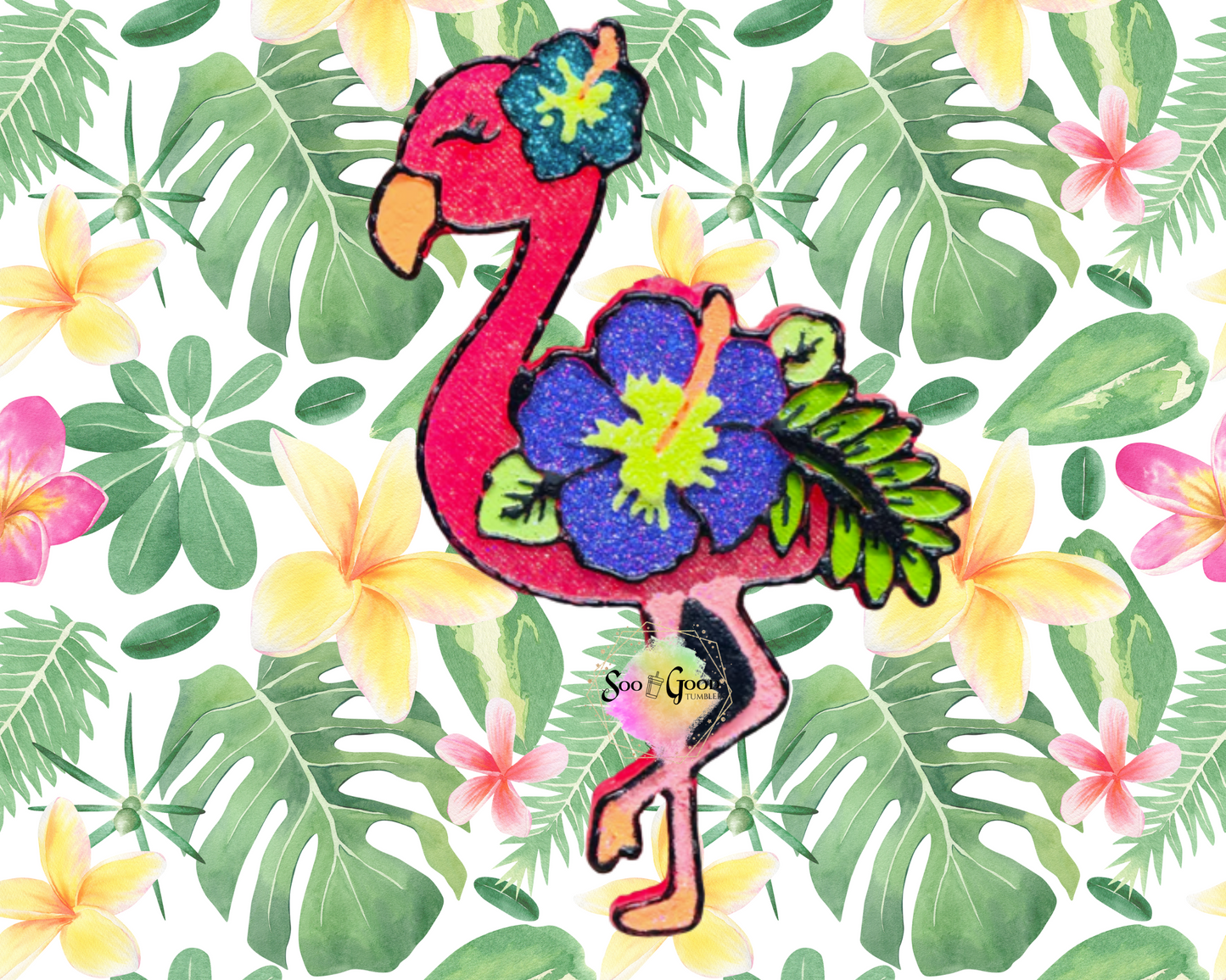 Flamingo Blinged Car Freshie