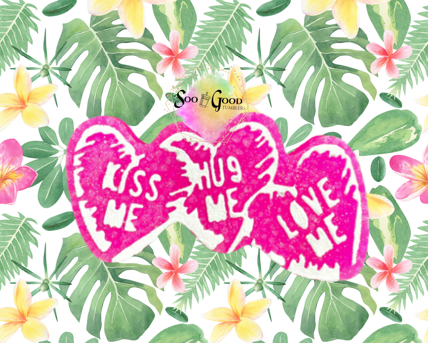 Kiss Me Hug Me Love Me Blinged Car Freshie