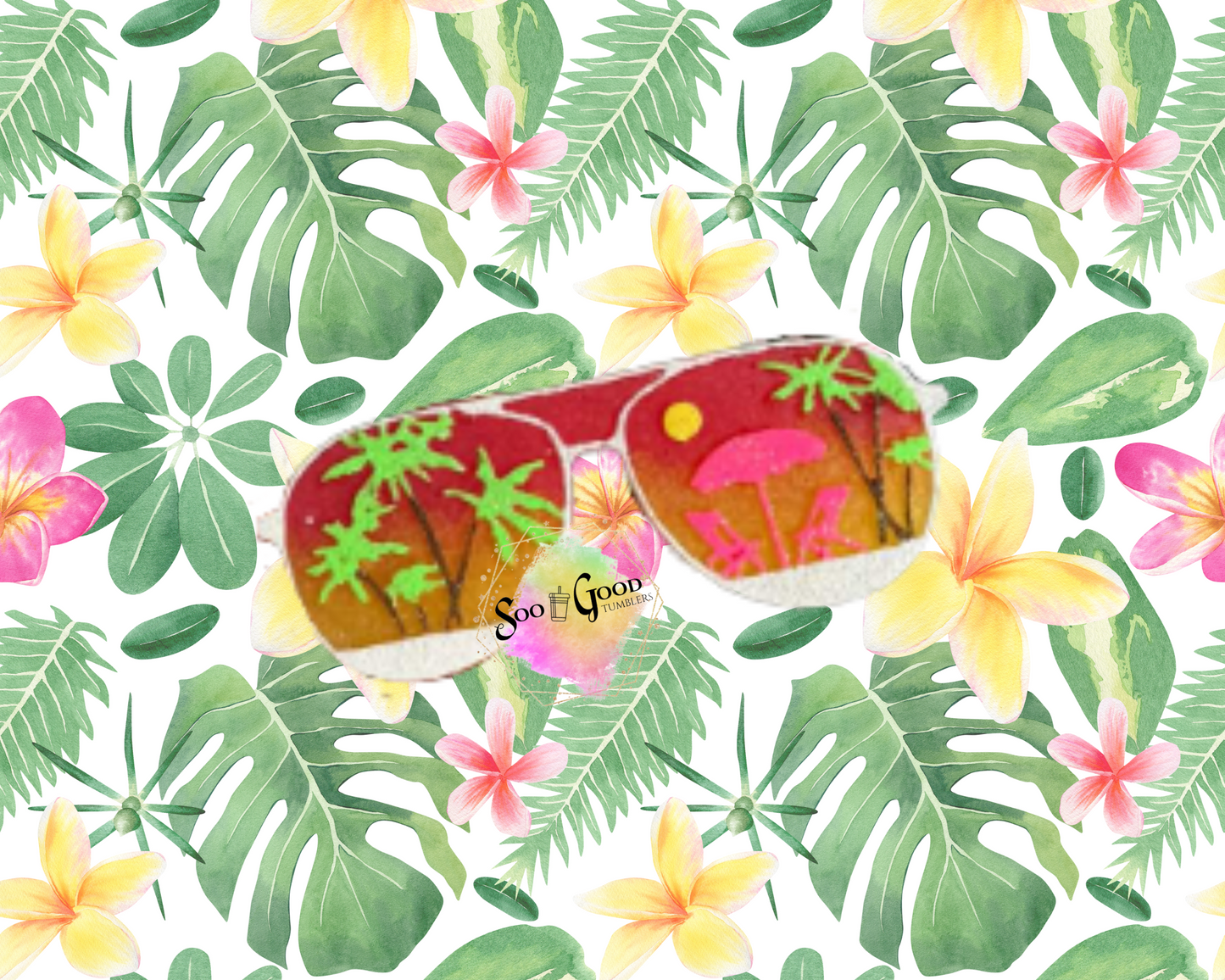 Tropical Glasses Blinged Car Freshie