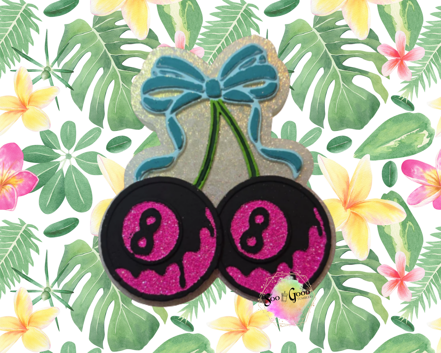 Cherry Eight Balls Blinged Car Freshie