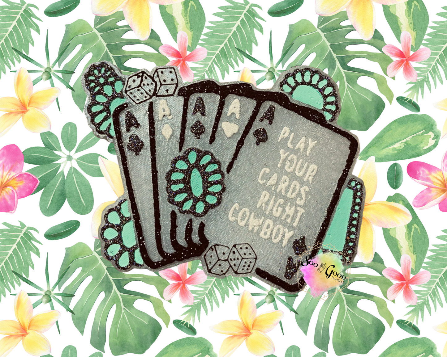 Play Your Cards Right Cowboy Blinged Car Freshie