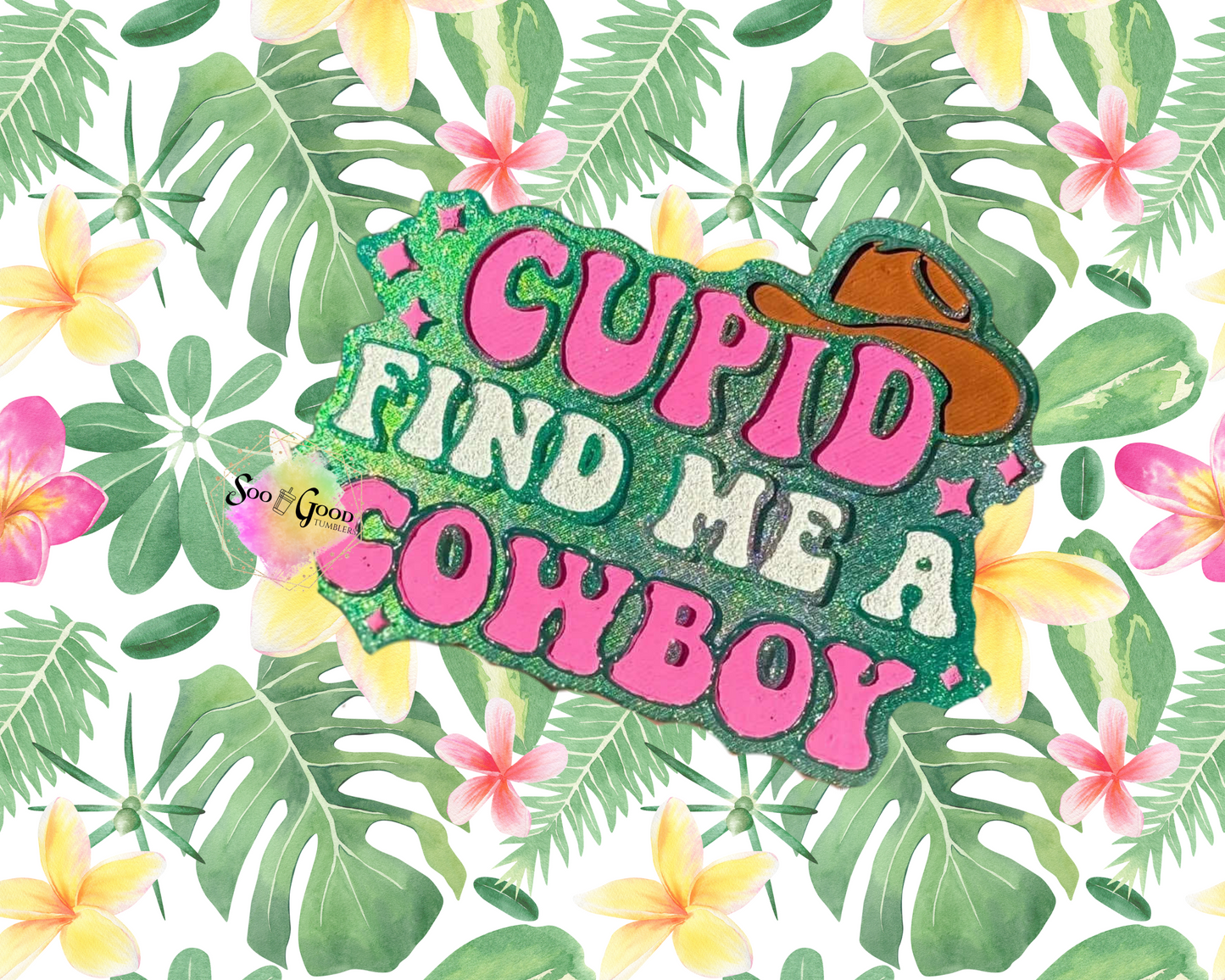 Cupid, Find Me A Cowboy Blinged Car Freshie