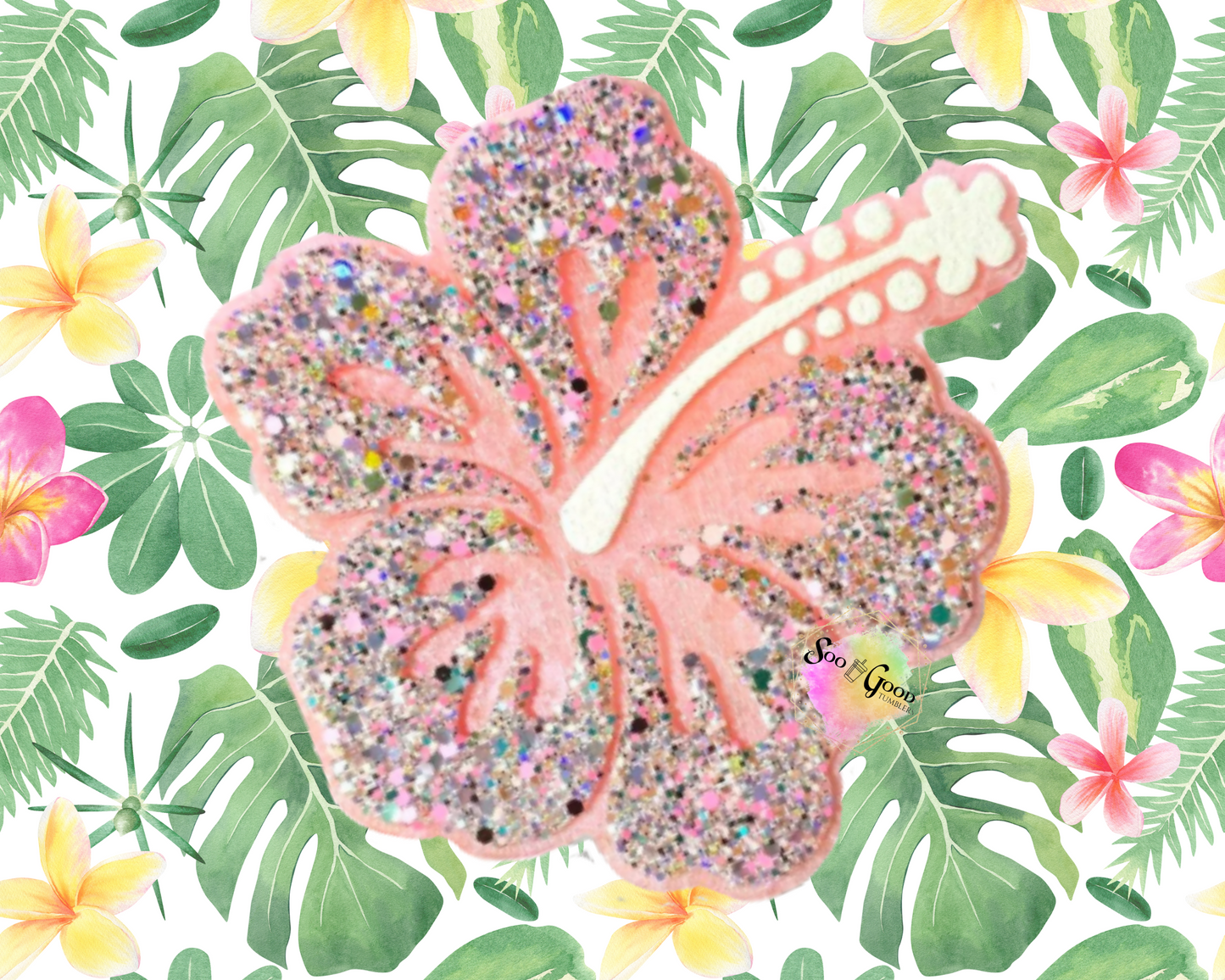 Hibiscus Flower Blinged Car Freshie