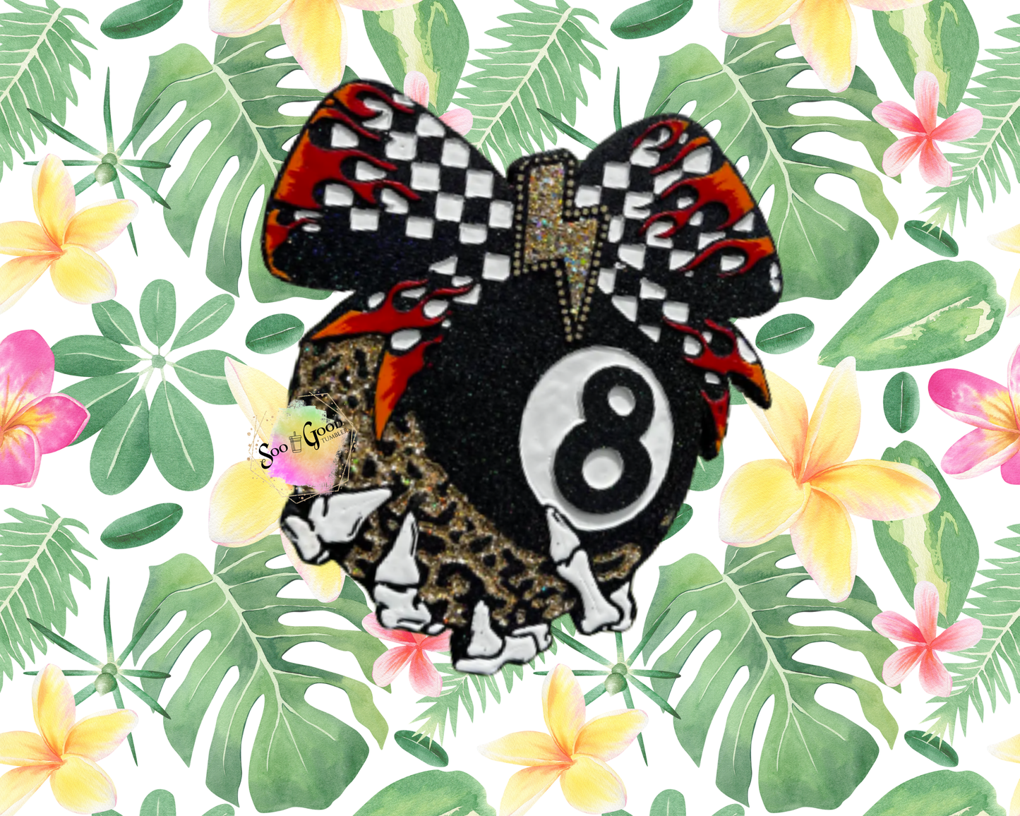 Skeleton 8 Ball Blinged Car Freshie