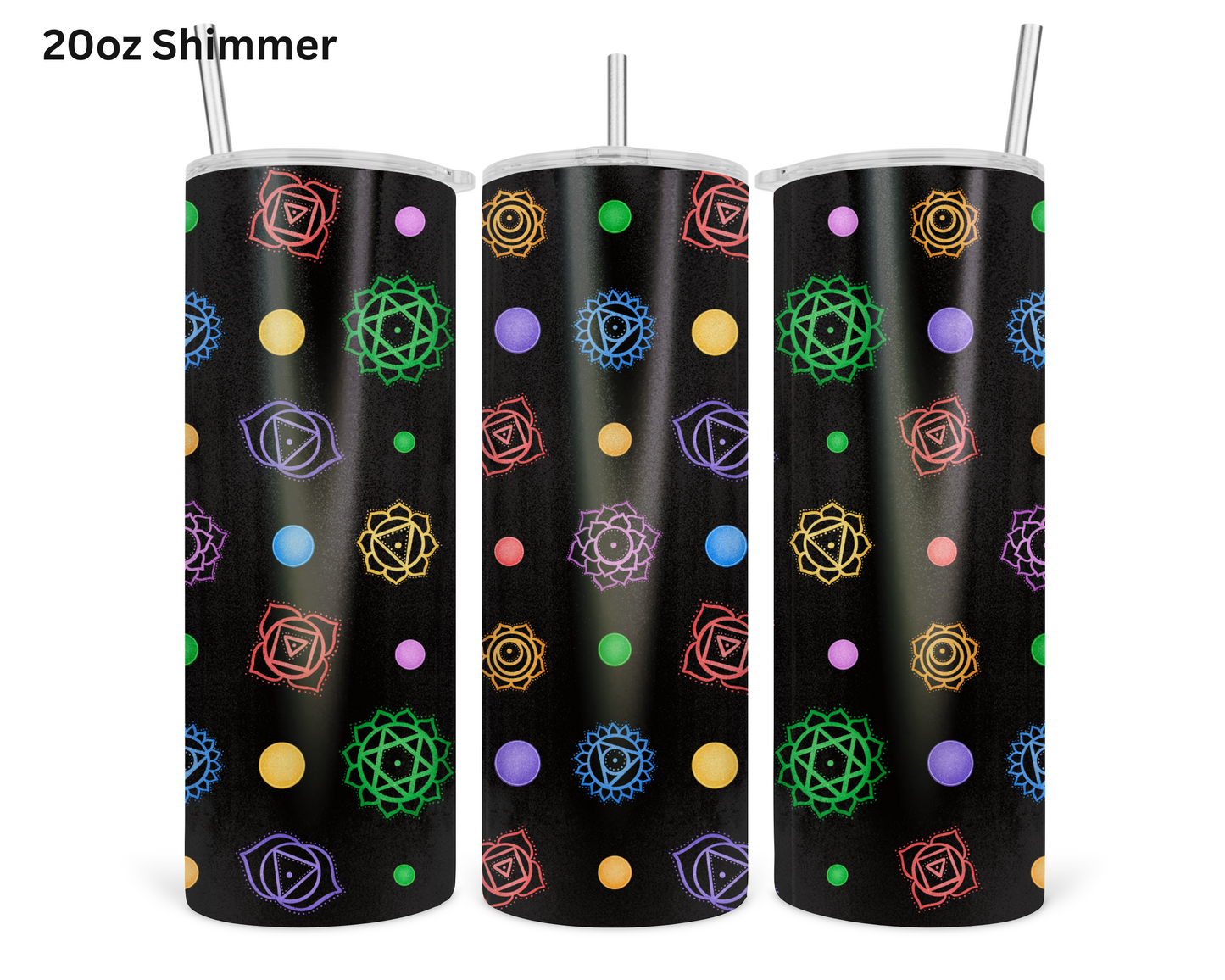 7 Chakras Wrap Paper Tumbler