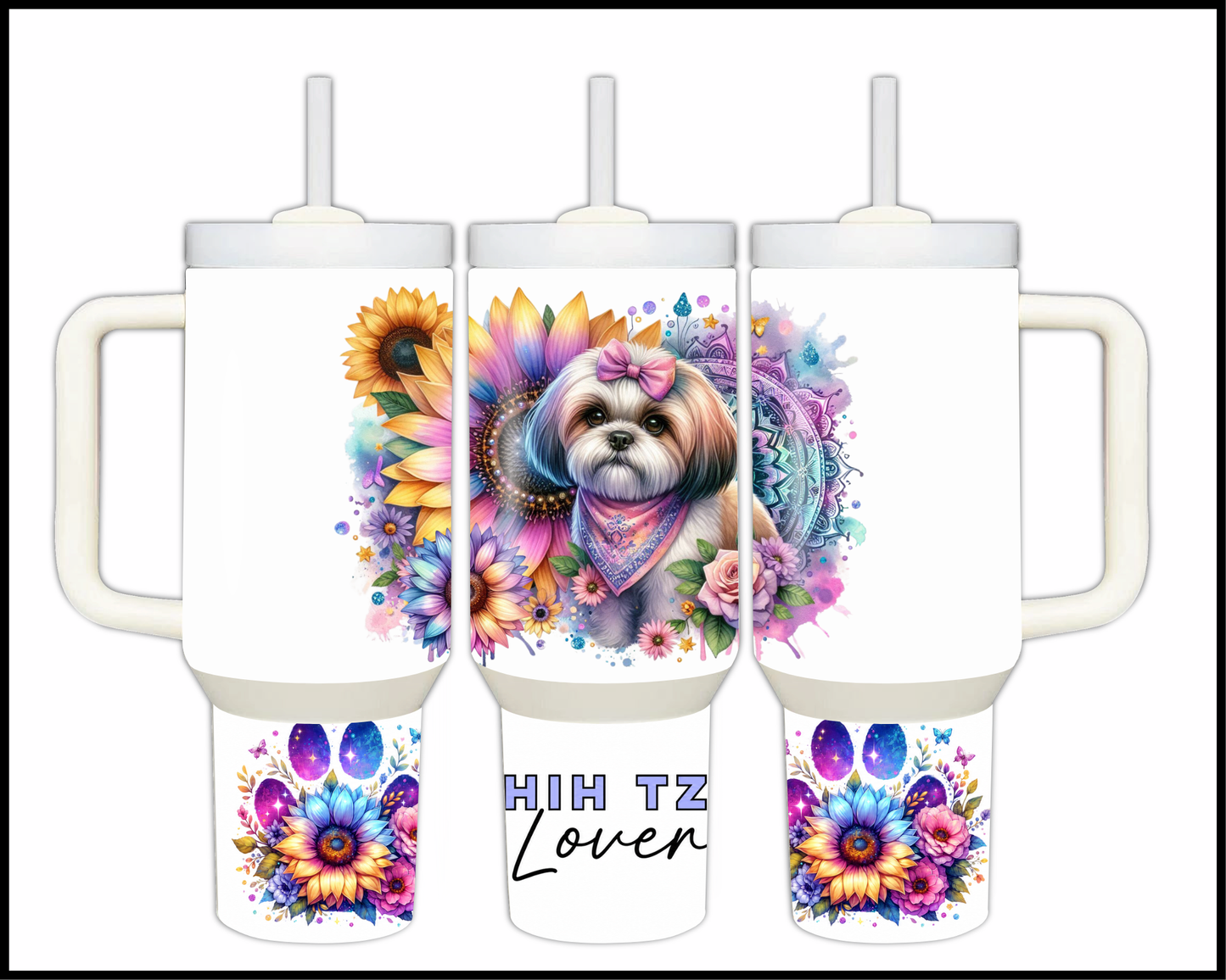 Shih Tzu Lover Stainless Steel Big 40oz Tumbler (078)