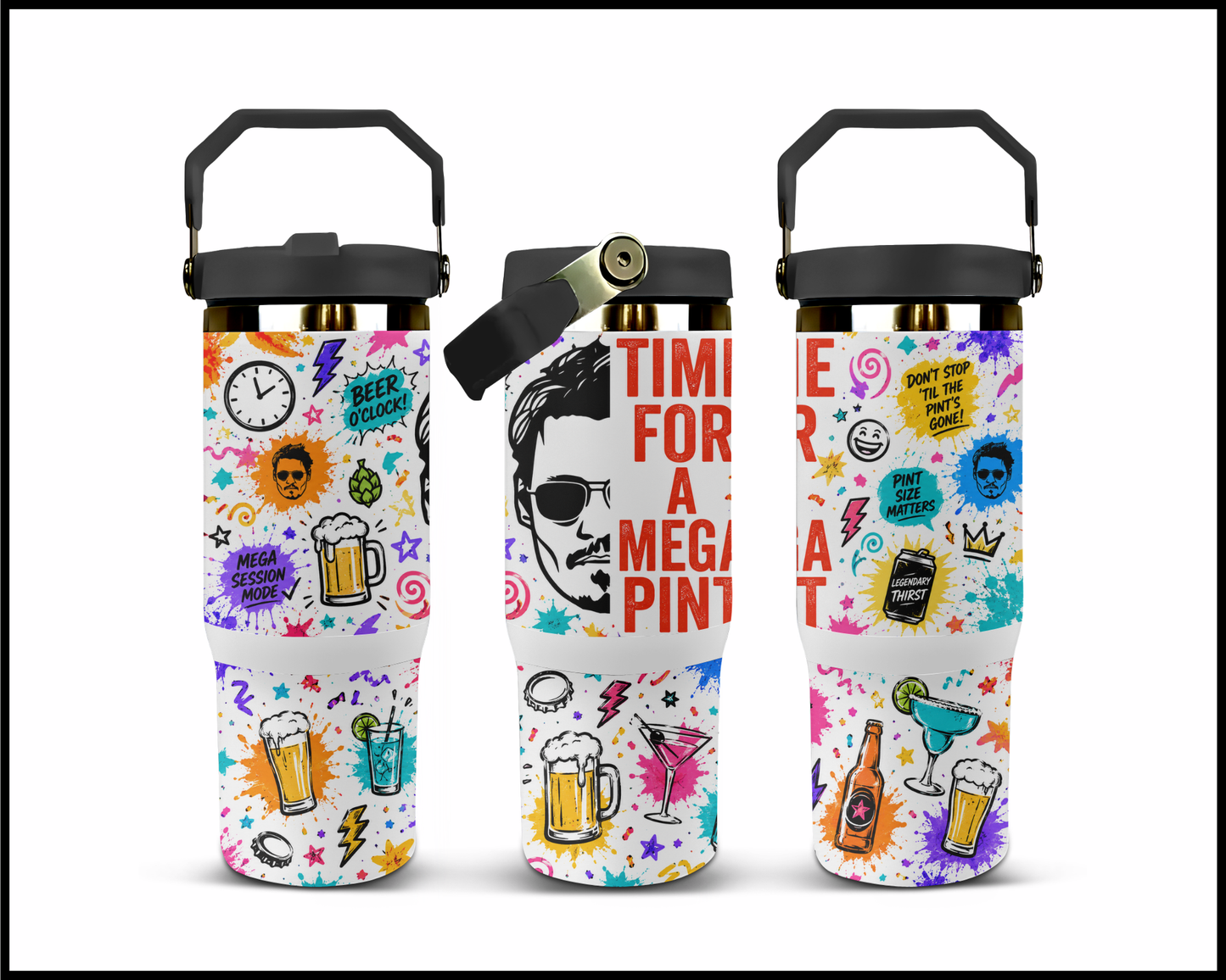 Johnny Deep - Mega Pint Time Big Guzzler Stainless Steel Tumbler (1010)