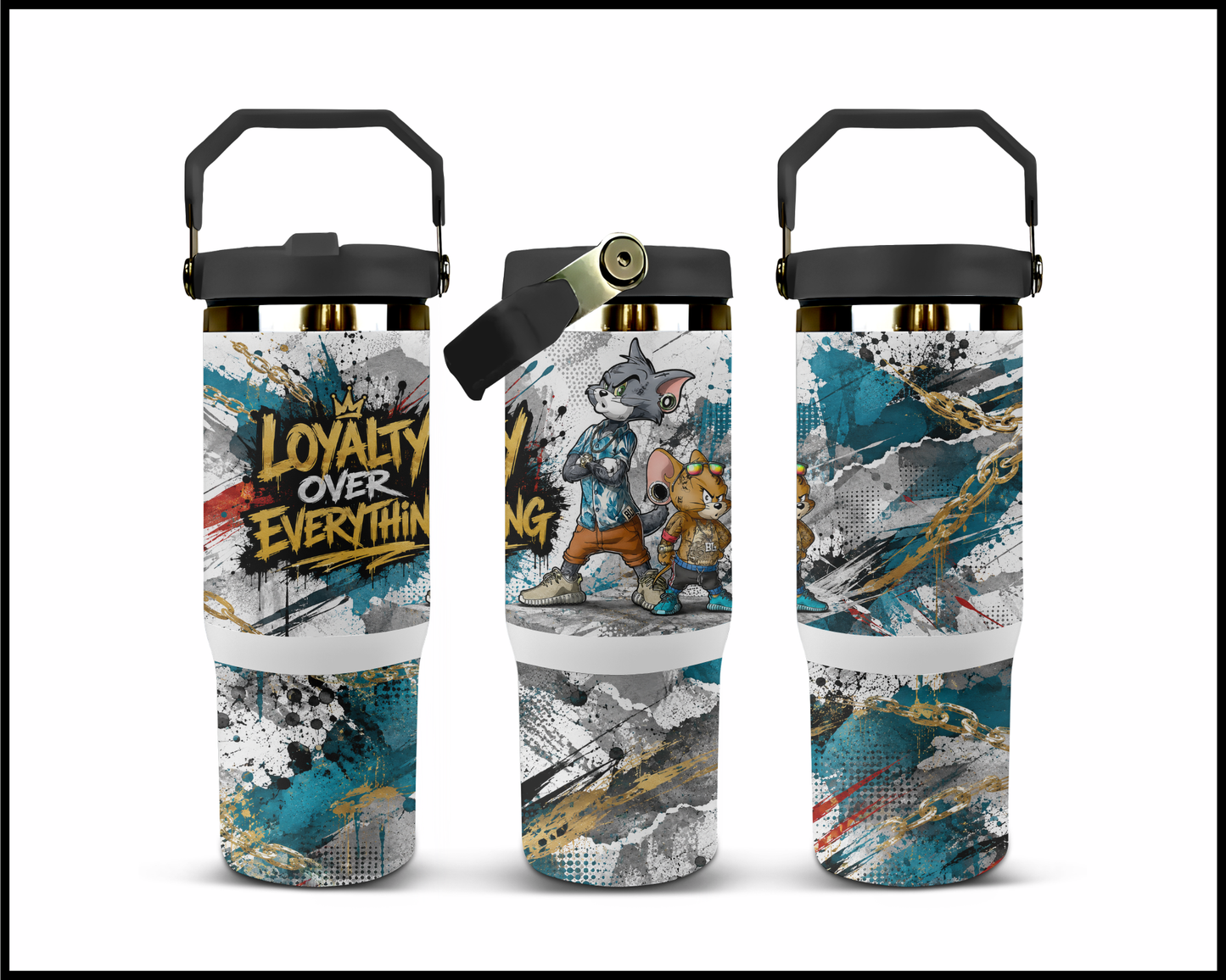 Loyalty Over Everything Big Guzzler Stainless Steel Tumbler (1055)