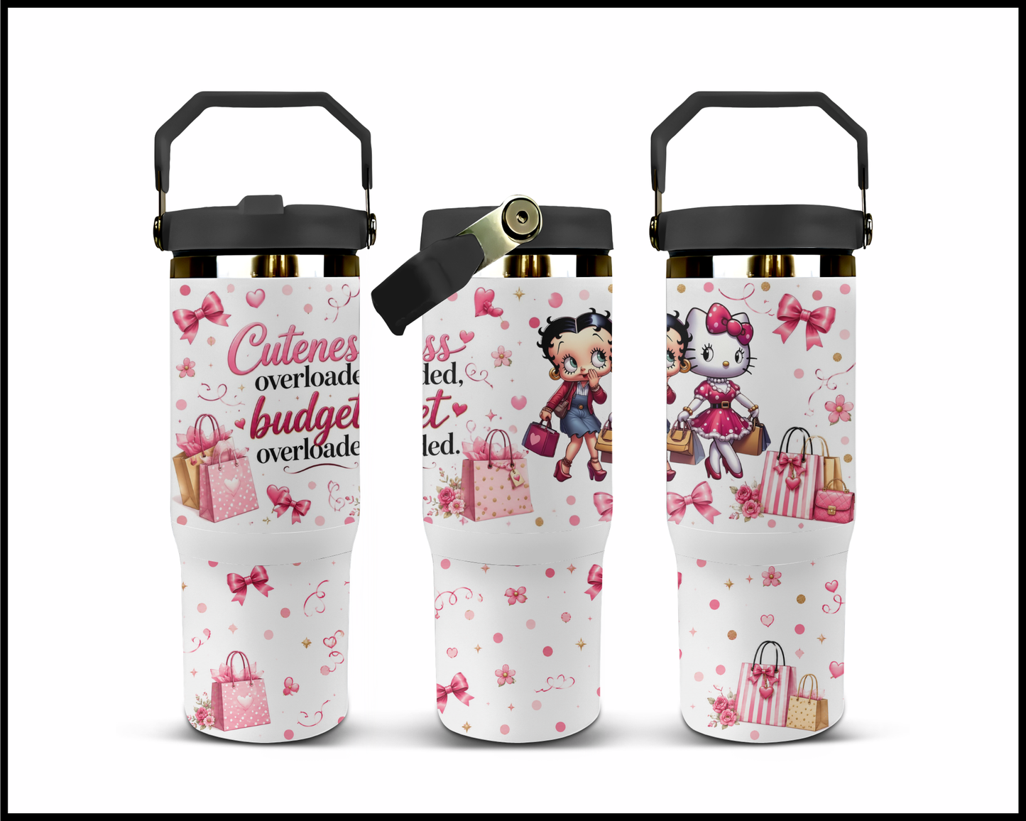 Cuteness & Budget Overloaded Big Guzzler Stainless Steel Tumbler (1071)