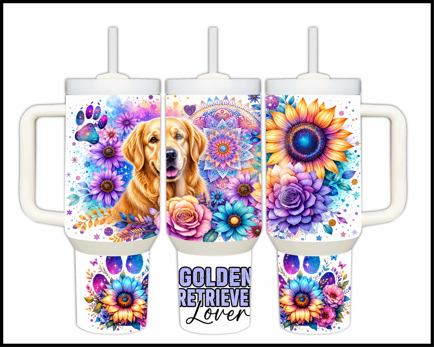Golden Retriever Lover Stainless Steel Big 40oz Tumbler (969)