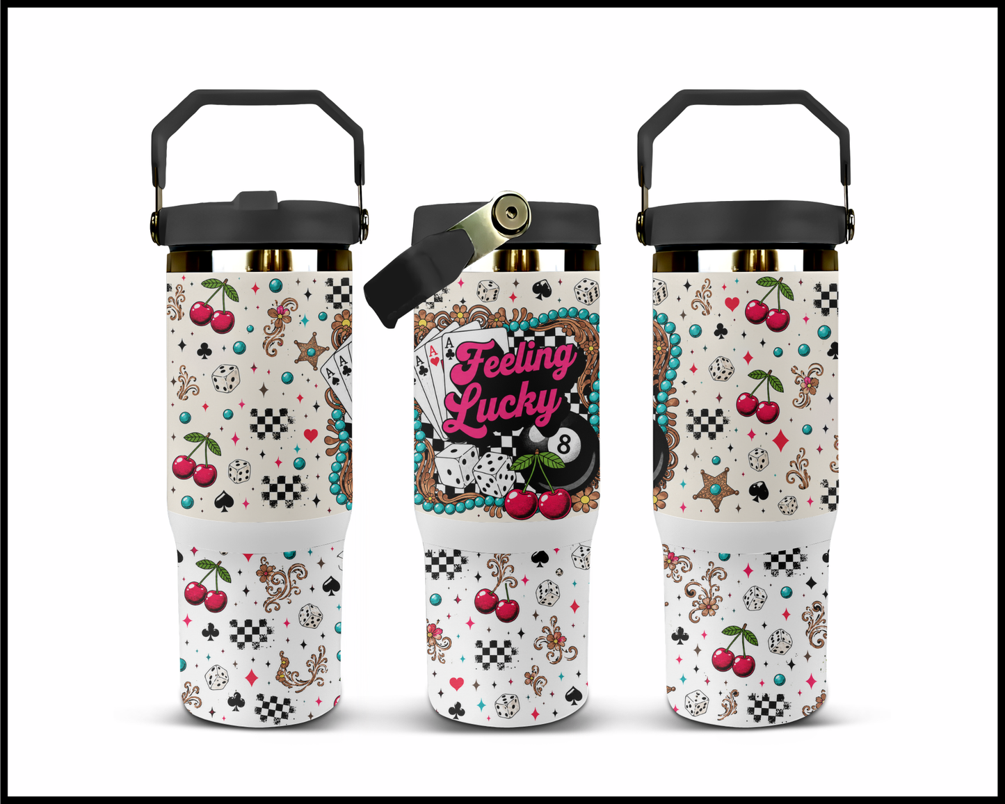 Feelin' Lucky Big Guzzler Stainless Steel Tumbler (1195)