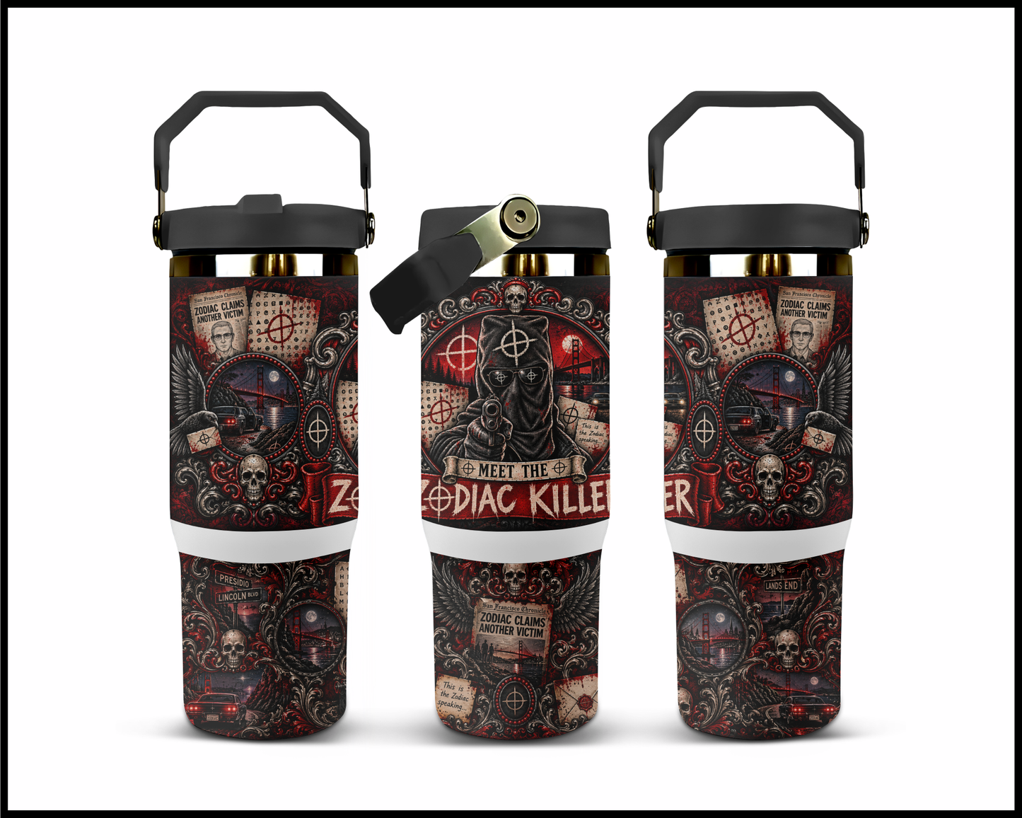 Sinister Sips - Zodiac Killer Big Guzzler Stainless Steel Tumbler (1098)