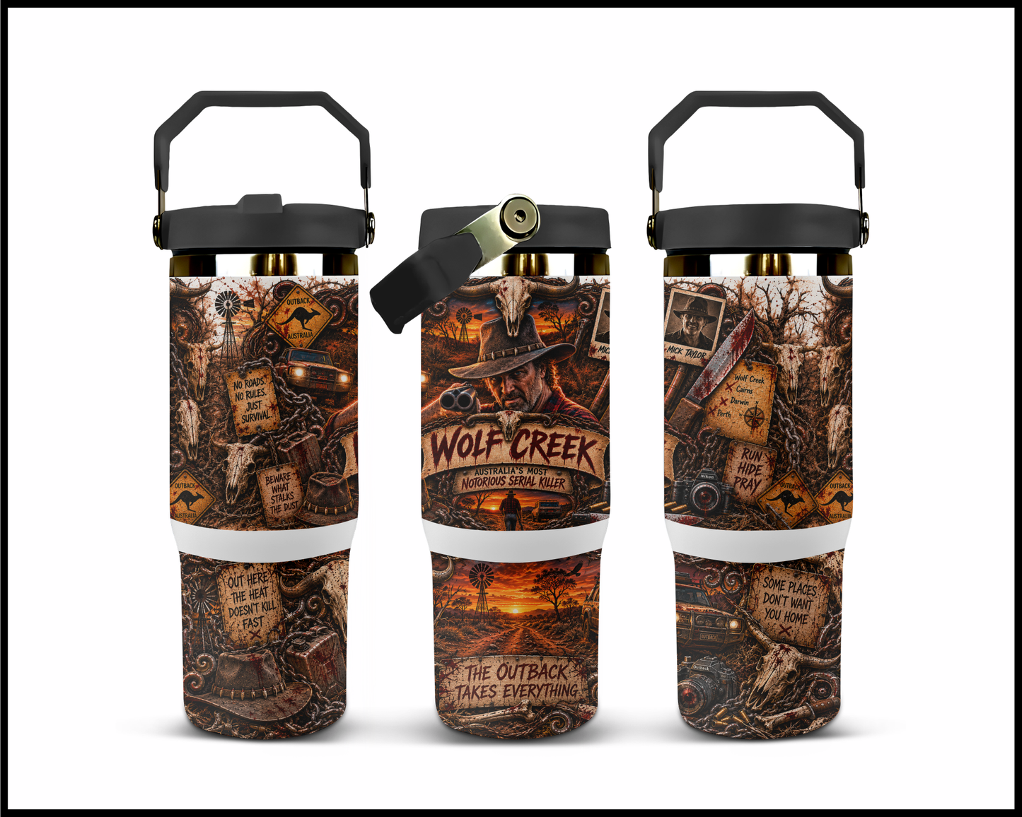 Sinister Sips - Wolf Creek Big Guzzler Stainless Steel Tumbler (1100)