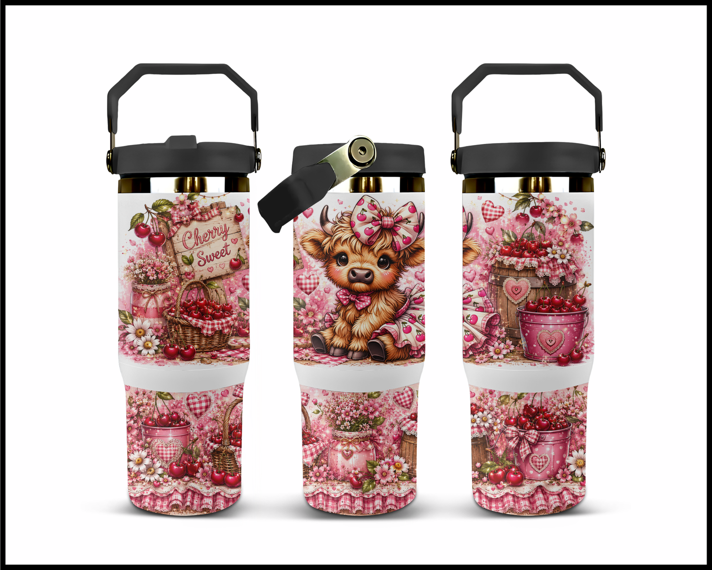 Cherry Sweet Big Guzzler Stainless Steel Tumbler (1111)
