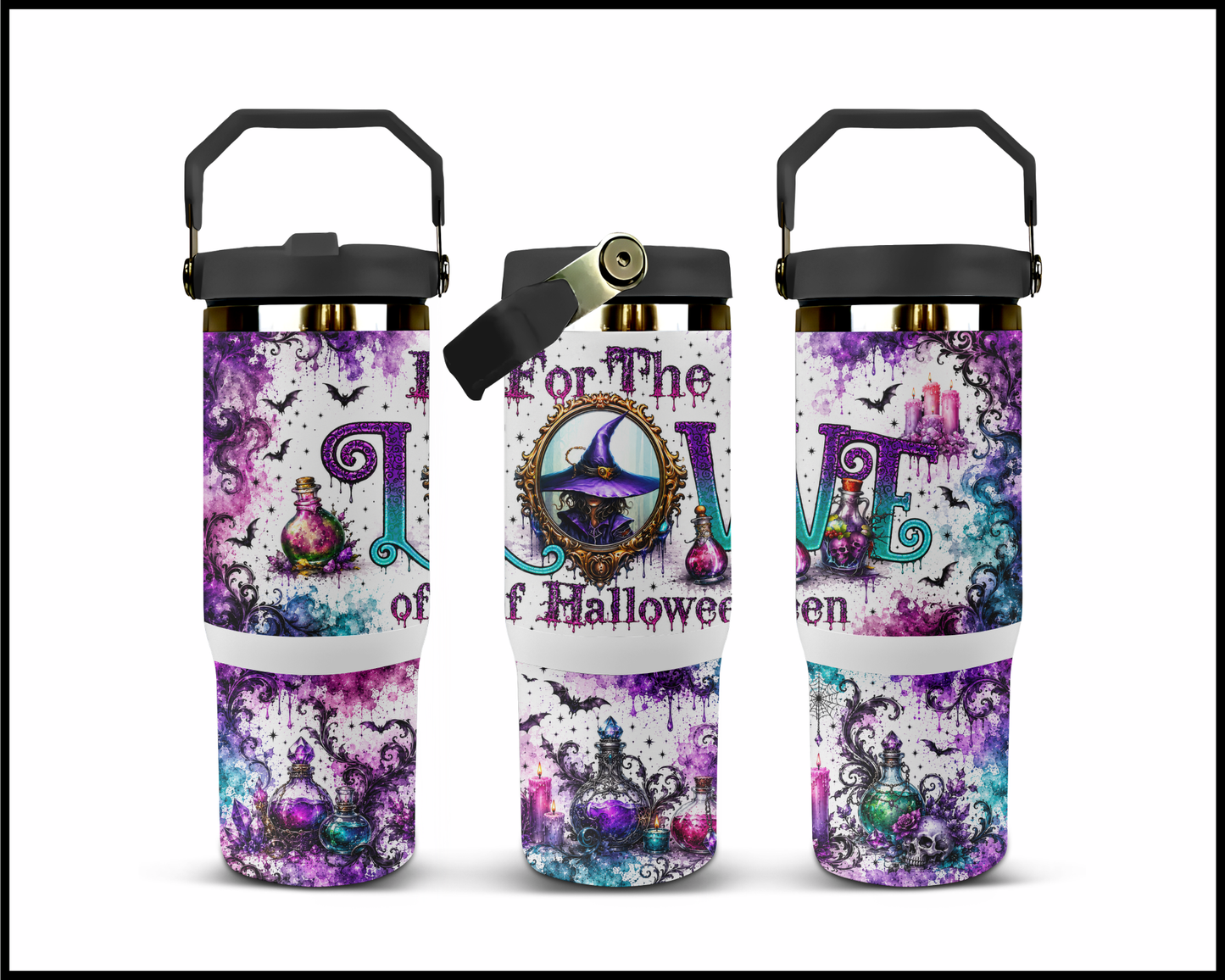 For The Love Of Halloween Big Guzzler Stainless Steel Tumbler (1122)