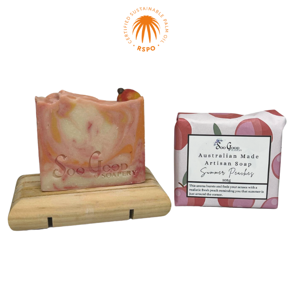 Summer Peaches Whimsical Soap