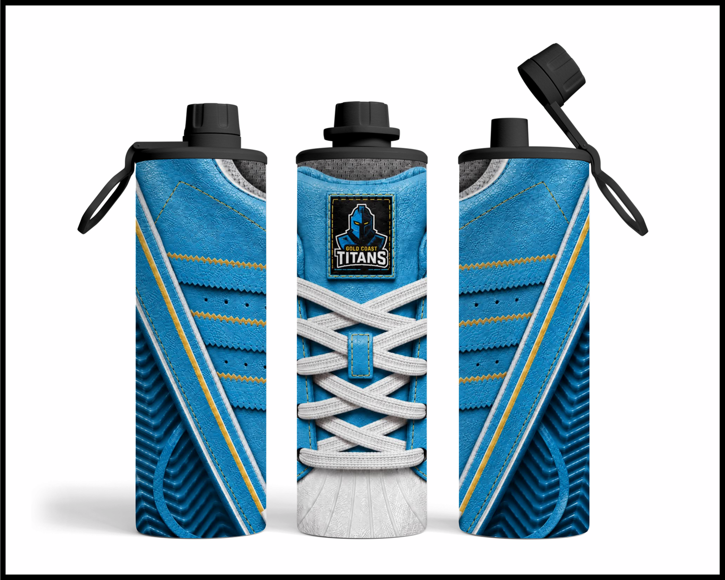 Gold Coast Titans Side-stripe Shoe Inspired Tumbler