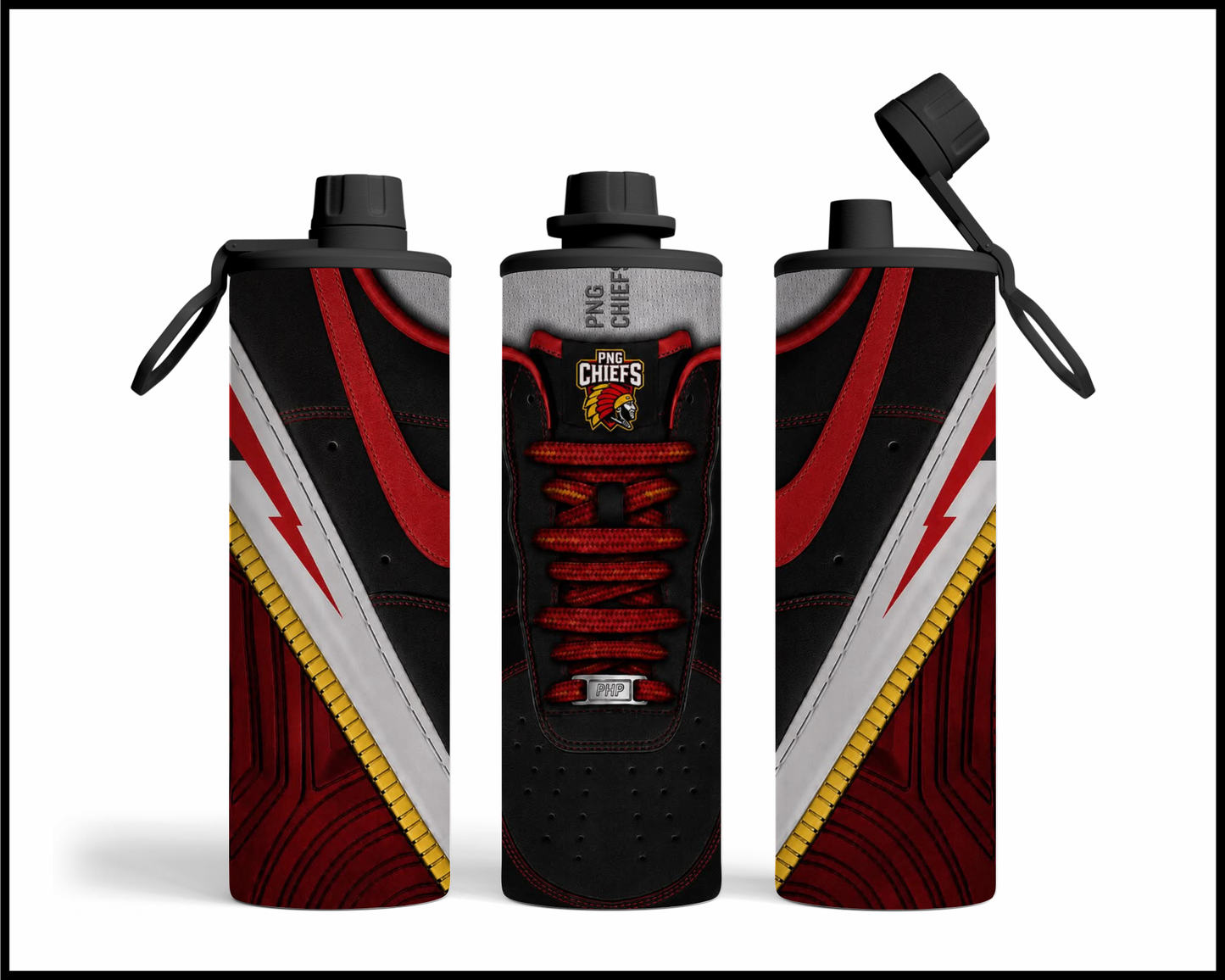 Stainless Steel Tumbler - PNG Chiefs Shoe Inspired 001