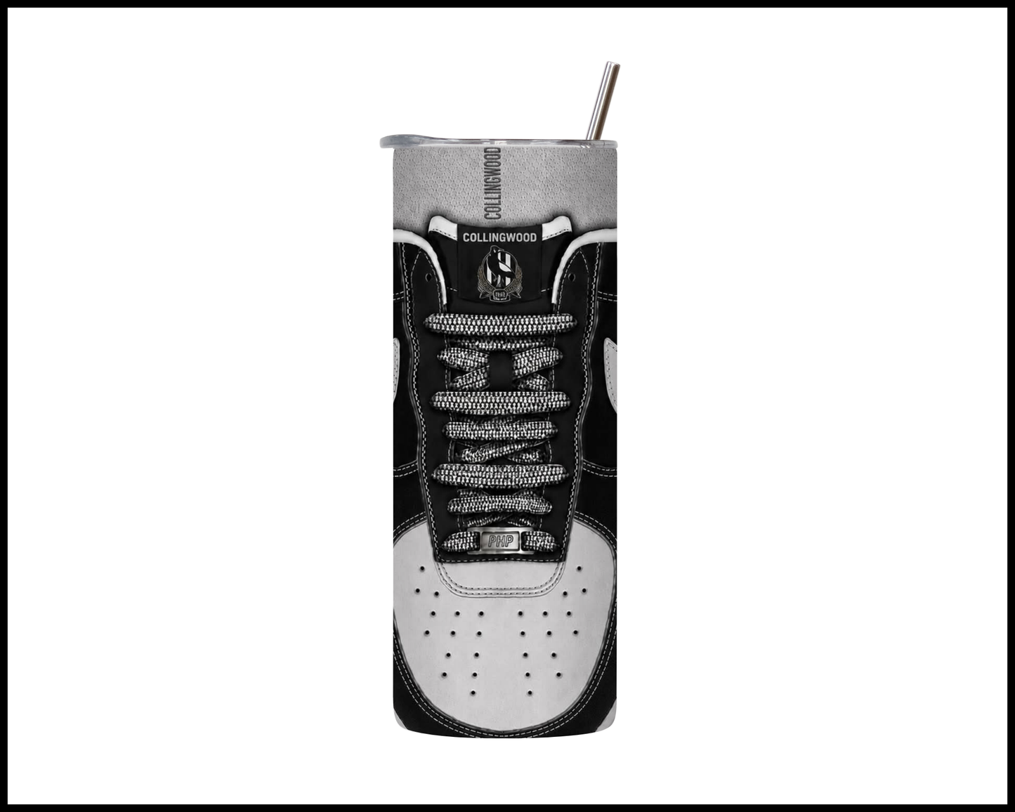 Stainless Steel Tumbler - Collingwood Shoe Inspired 001