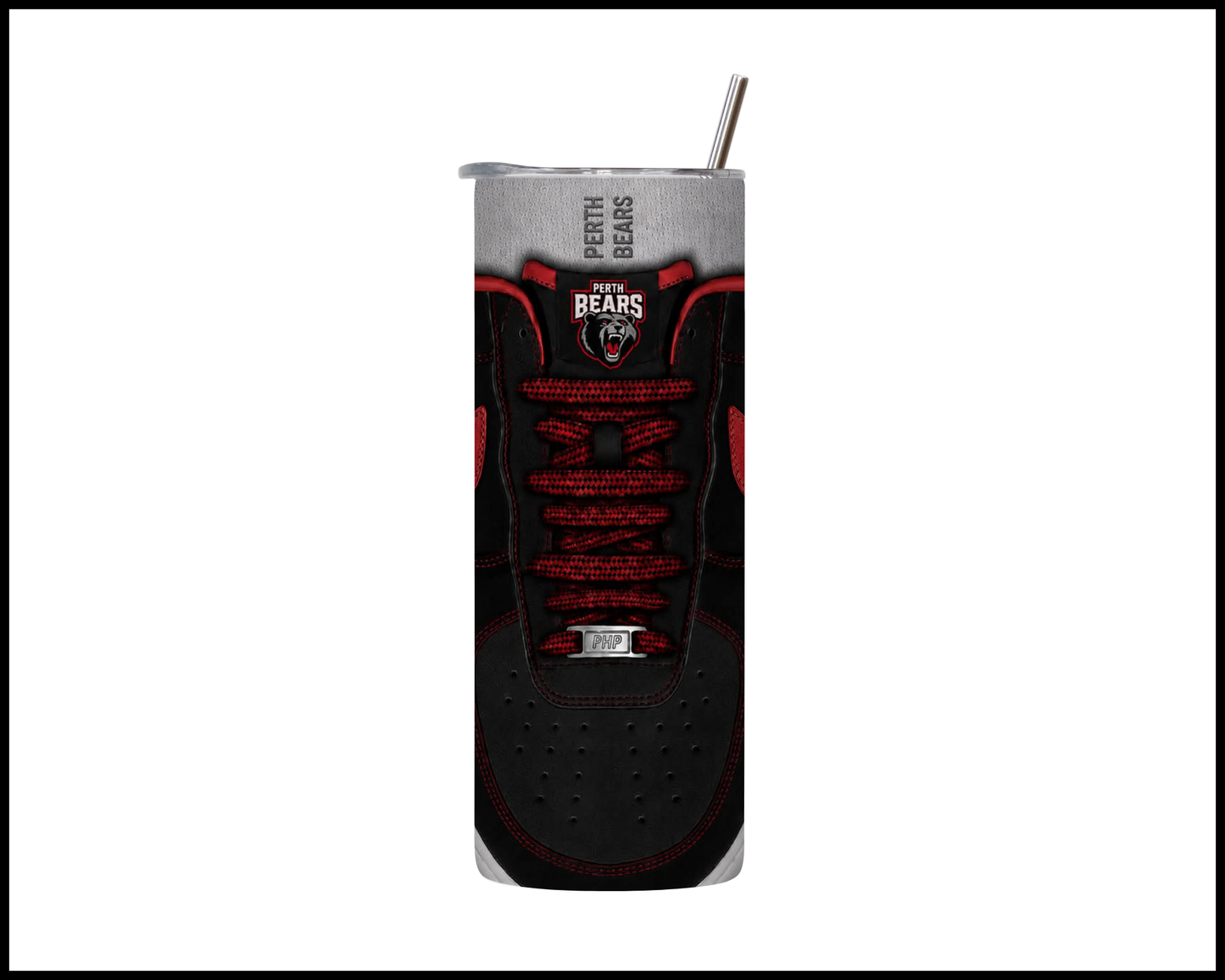 Stainless Steel Tumbler -Perth Bears Shoe Inspired 002