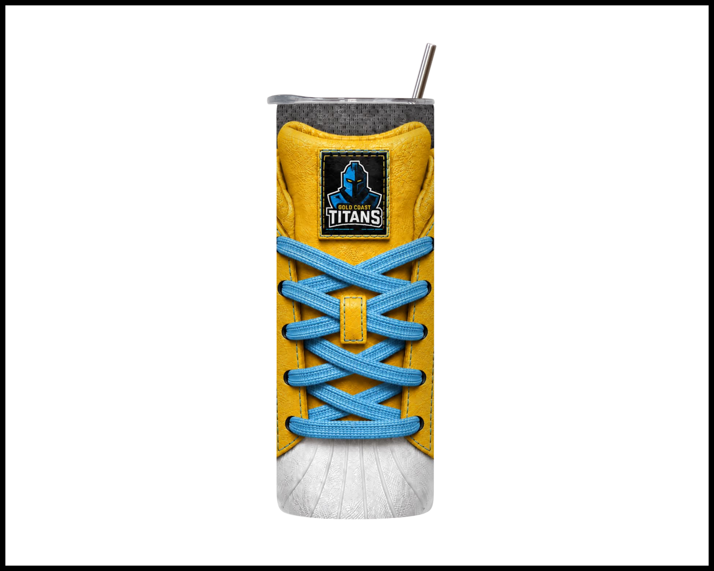 Gold Coast Titans Side-stripe Shoe Inspired Tumbler