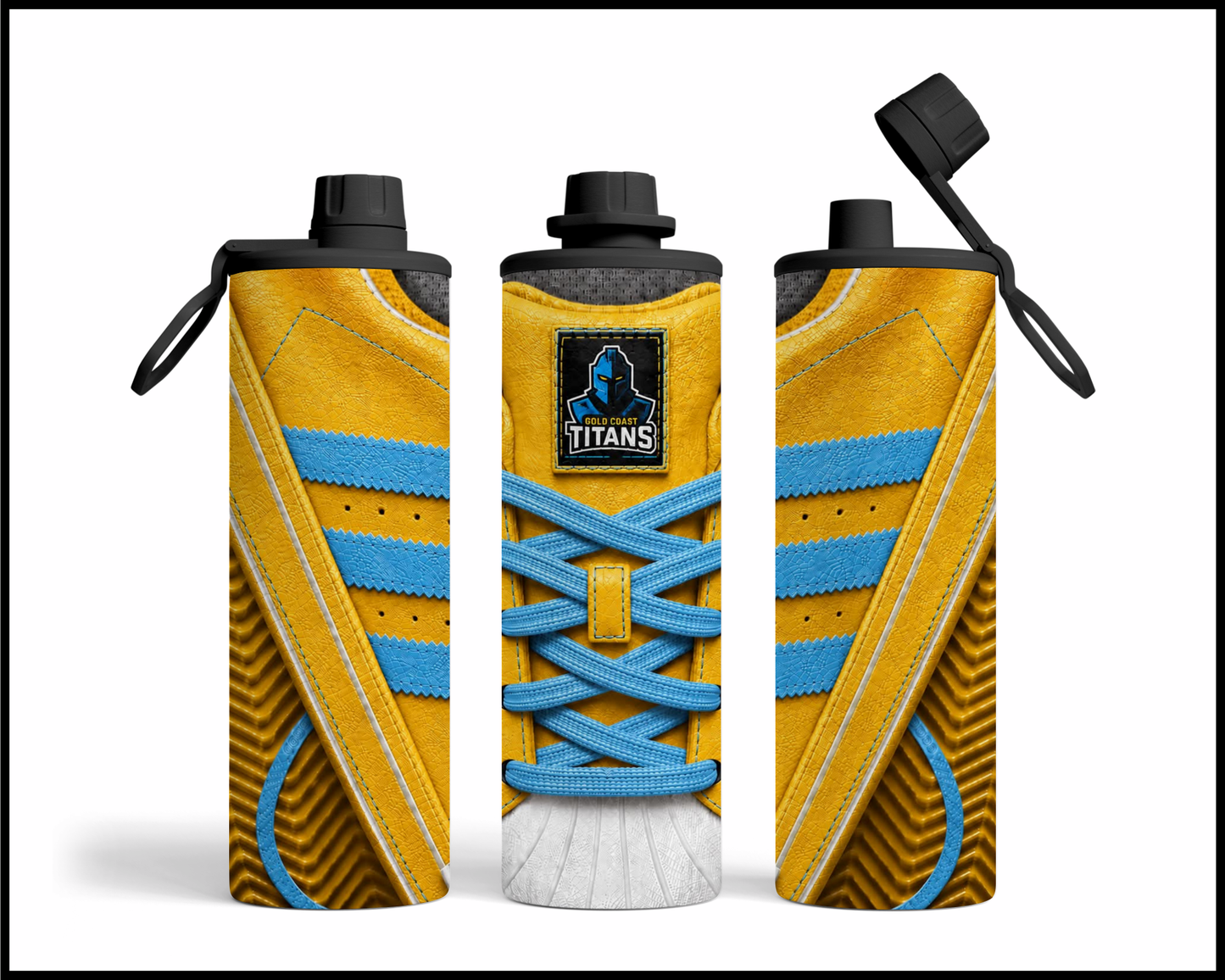 Gold Coast Titans Side-stripe Shoe Inspired Tumbler