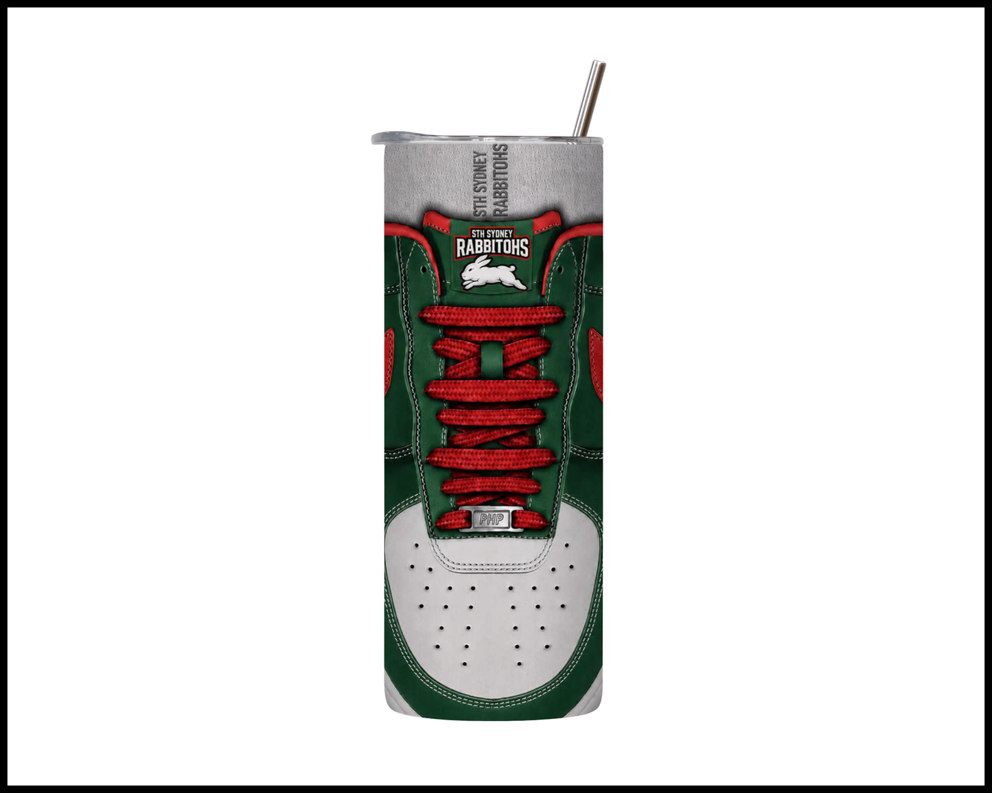 Stainless Steel Tumbler - South Sydney Rabbitohs Shoe Inspired 003