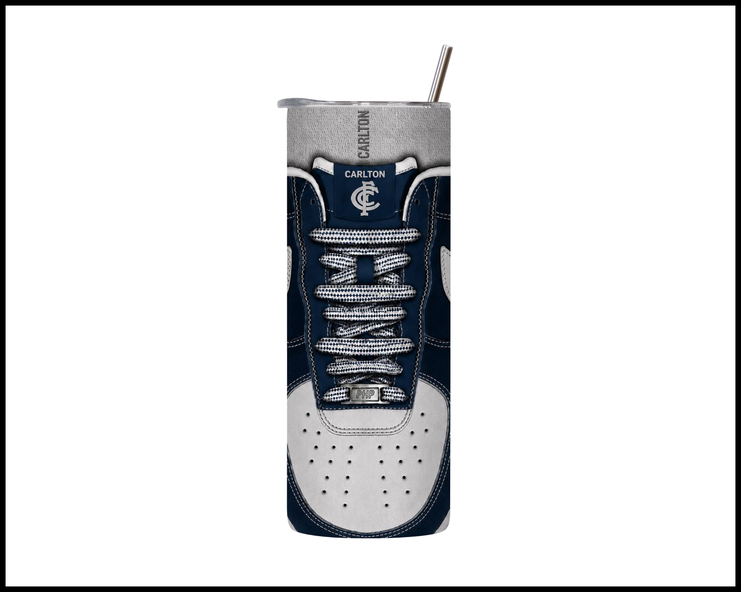 Stainless Steel Tumbler - Carlton Shoe Inspired 003