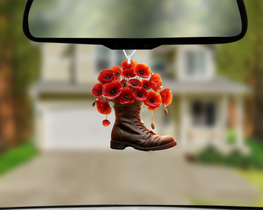 Anzac Poppy Car Air Freshener (004)