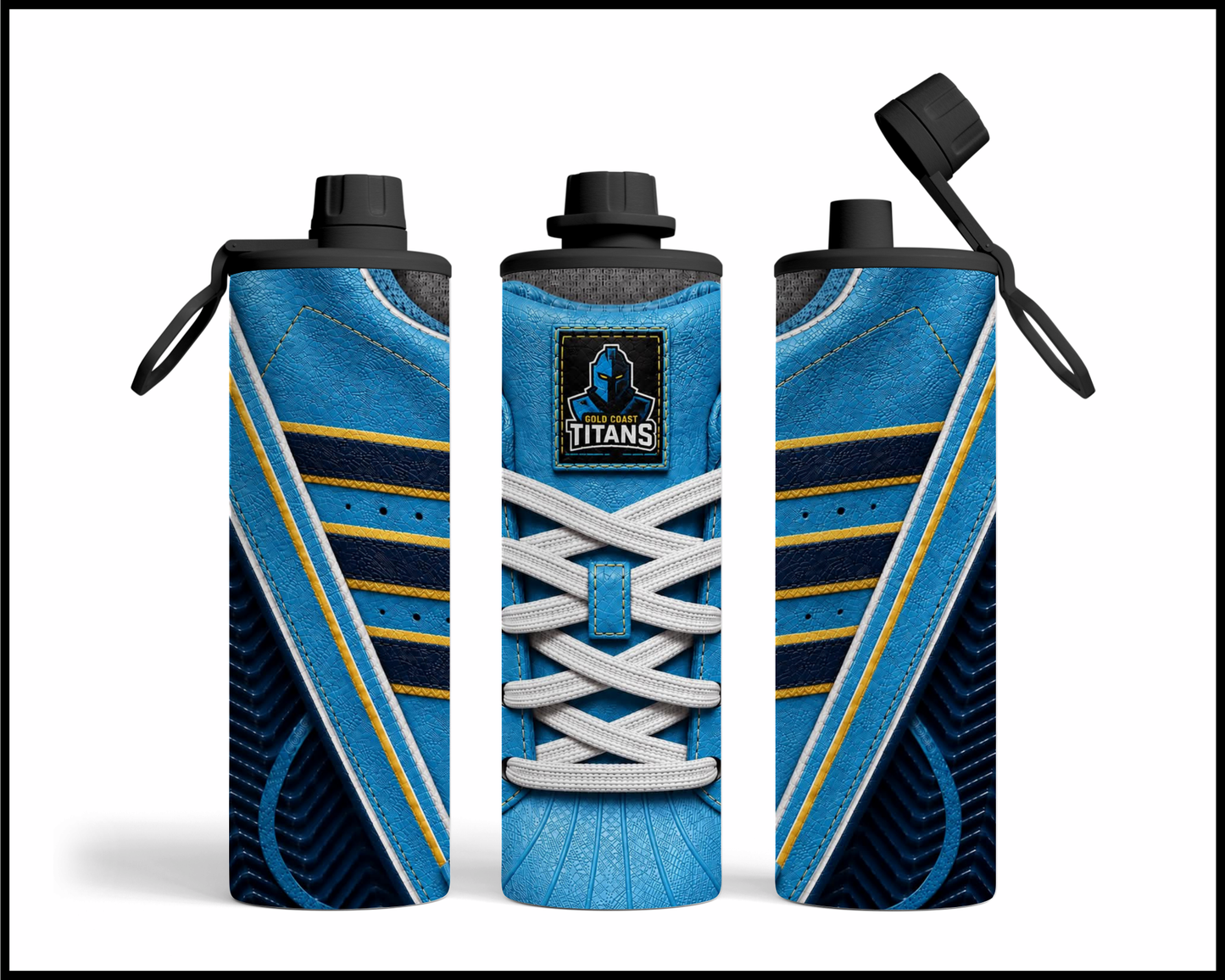 Gold Coast Titans Side-stripe Shoe Inspired Tumbler