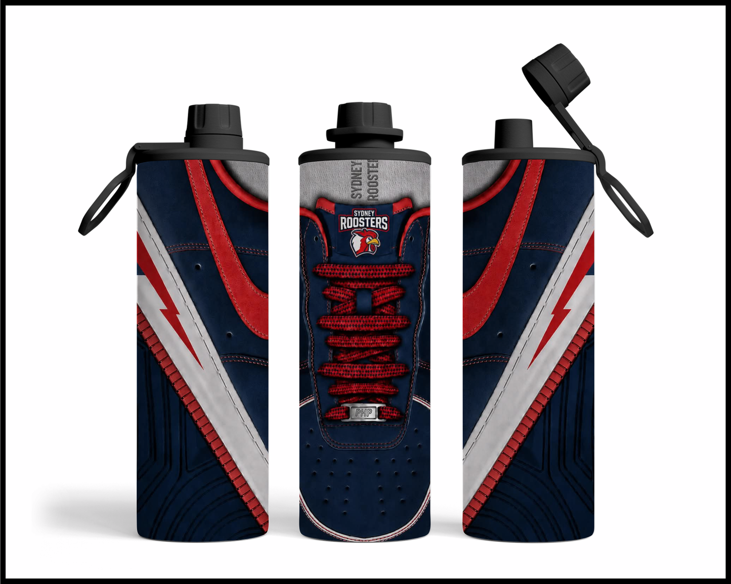 Stainless Steel Tumbler - Sydney Roosters Shoe Inspired 005