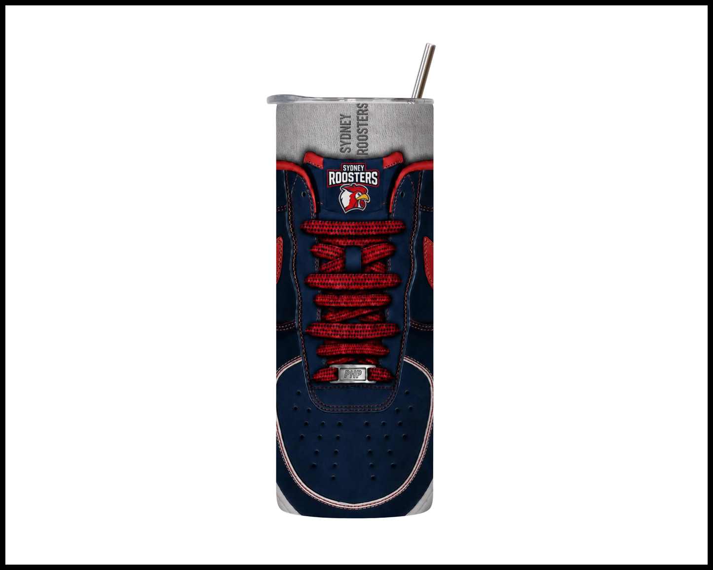 Stainless Steel Tumbler - Sydney Roosters Shoe Inspired 005