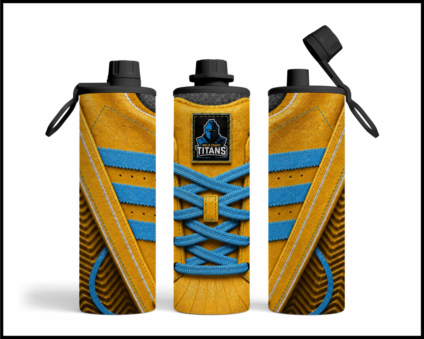 Gold Coast Titans Side-stripe Shoe Inspired Tumbler