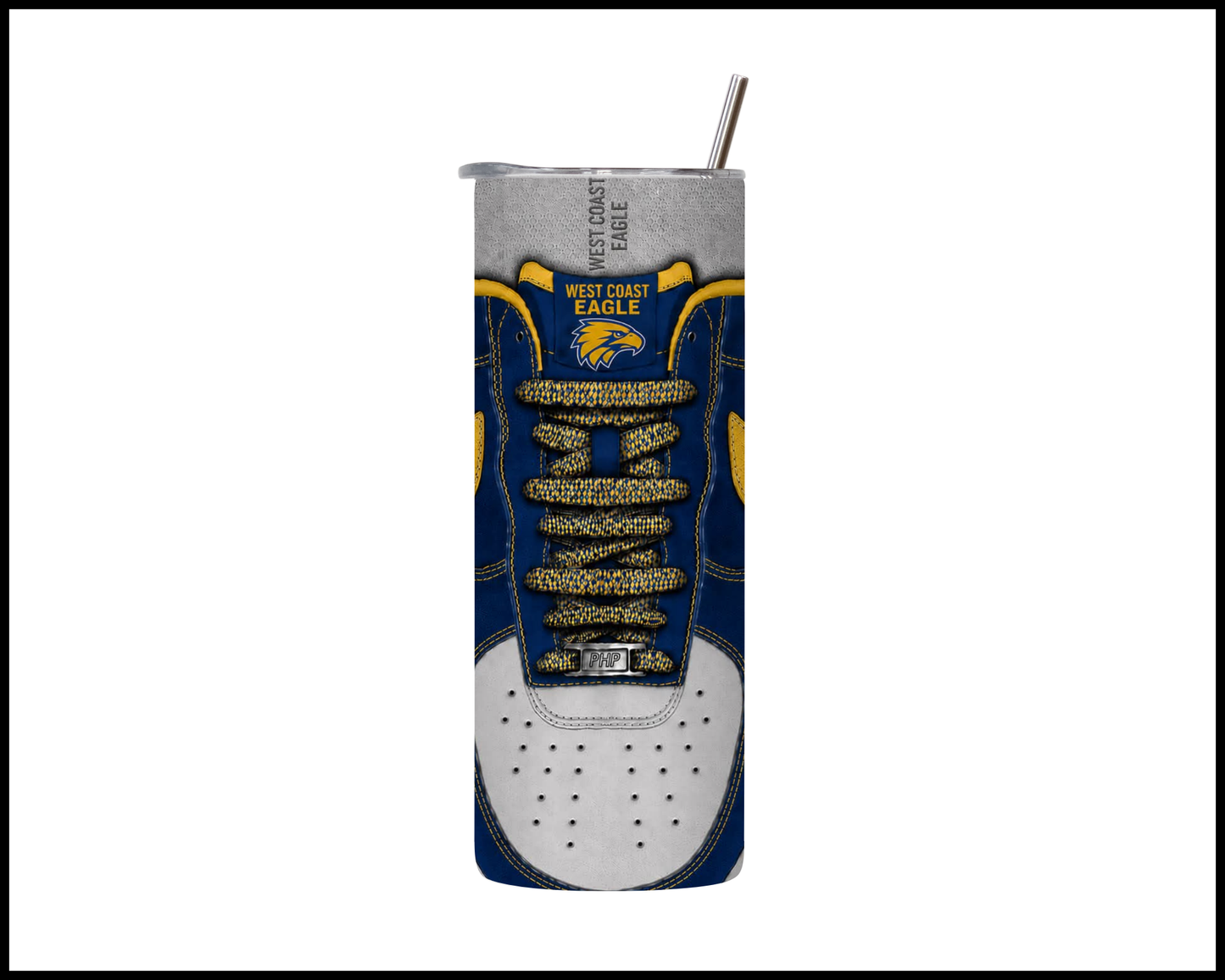 Stainless Steel Tumbler - West Coast Eagles Shoe Inspired 007