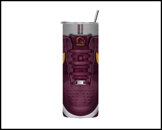 Stainless Steel Tumbler - Brisbane Broncos Shoe Inspired 007