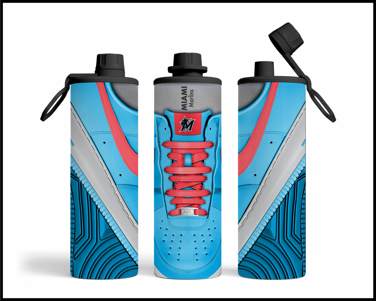 Miami Marlins Shoe Inspired Tumbler (008)