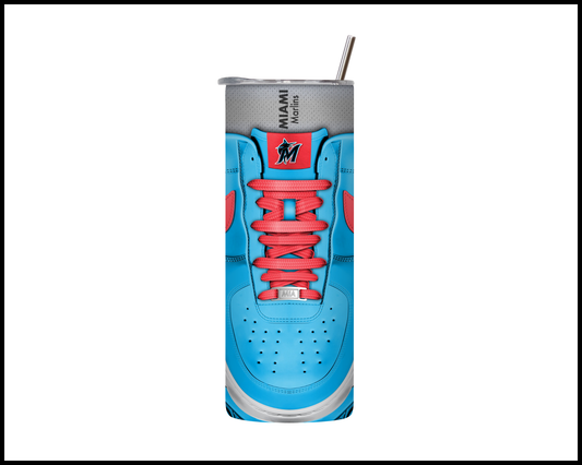 Miami Marlins Shoe Inspired Tumbler (008)