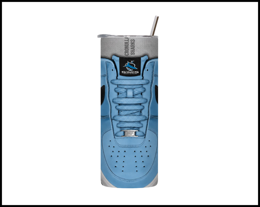 Stainless Steel Tumbler - Cronulla Sharks Shoe Inspired 009