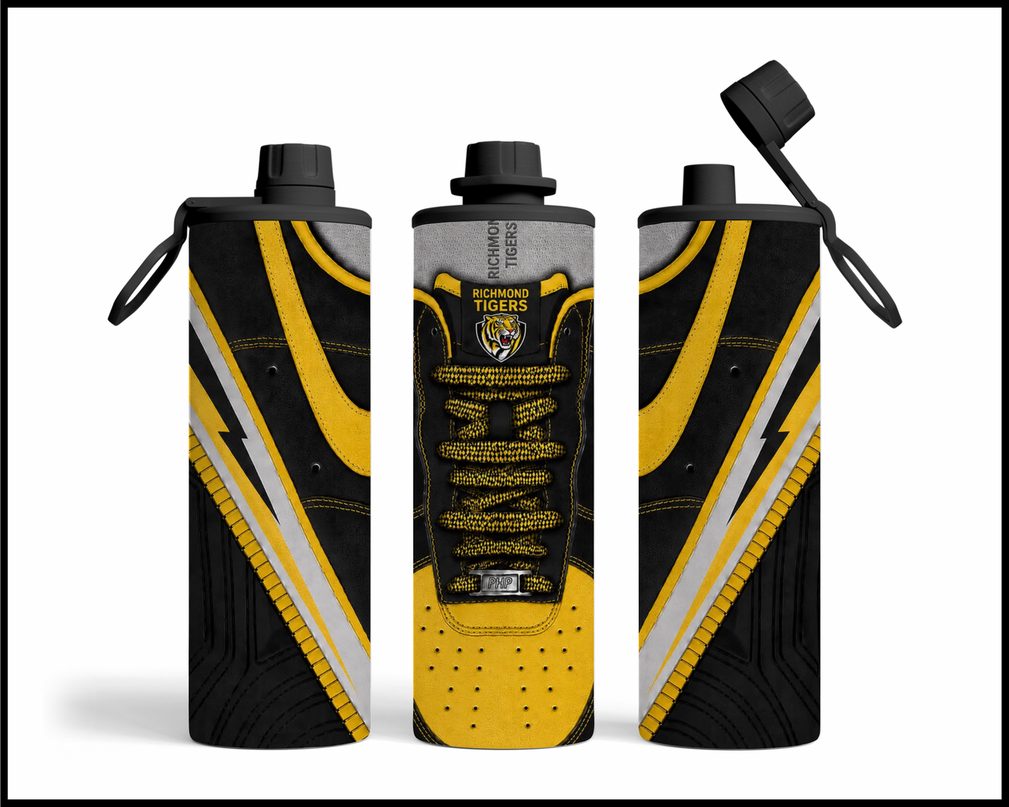 Stainless Steel Tumbler -Richmond Tigers Shoe Inspired 010