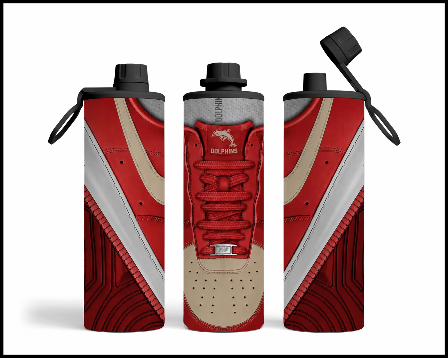 Stainless Steel Tumbler - Dolphins Shoe Inspired 011