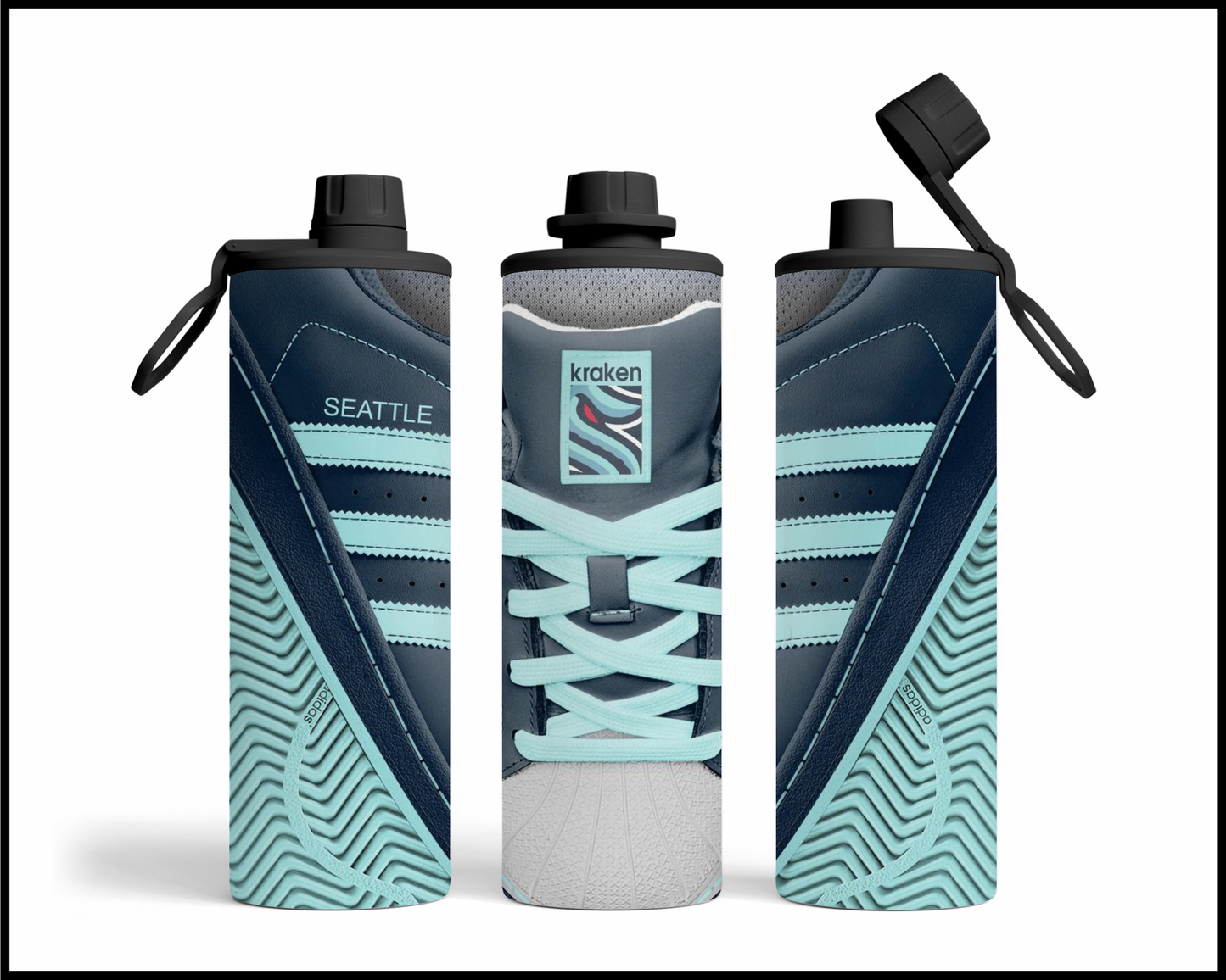 Seattle Kraken Shoe Inspired Tumbler (011)