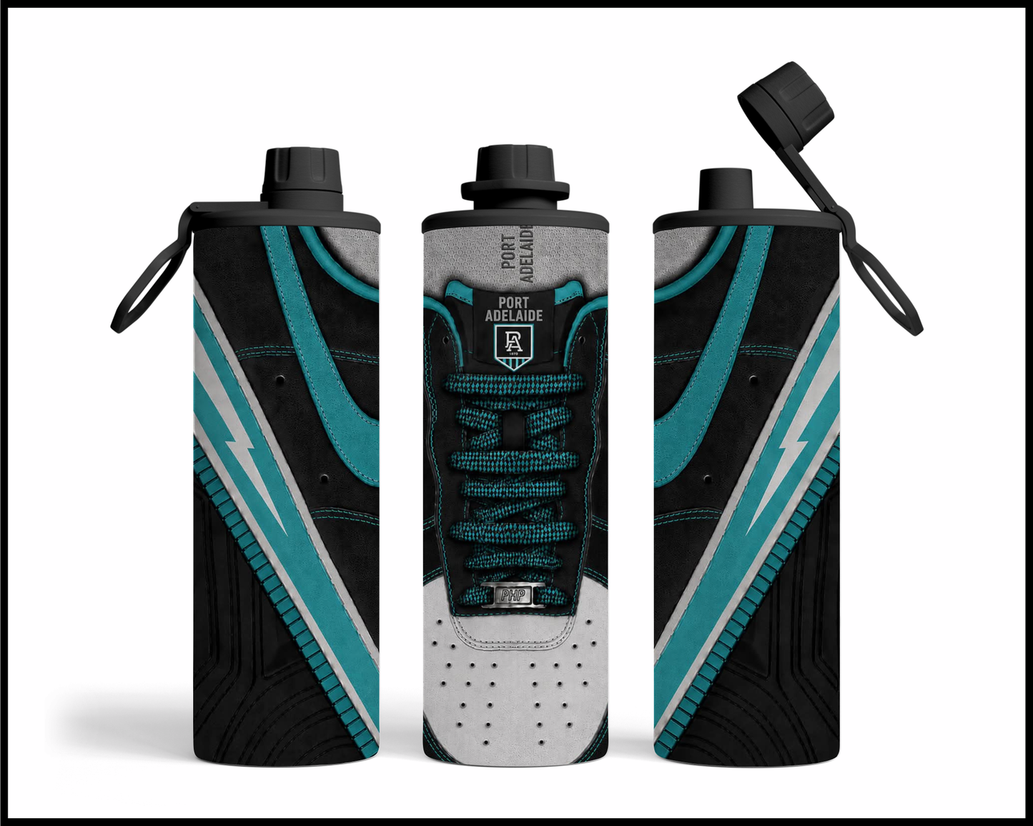 Stainless Steel Tumbler - Port Adelaide Shoe Inspired 011