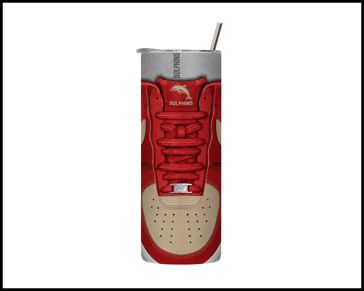 Stainless Steel Tumbler - Dolphins Shoe Inspired 011