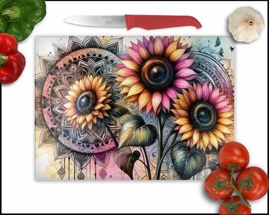 Mandala Floral (3) Sublimated Cutting Board (012)