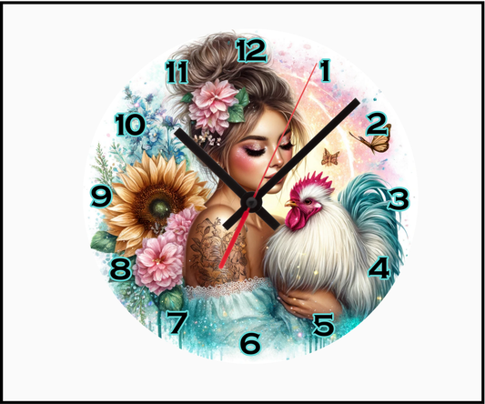 My Chicken Era Sublimated Clock (Round 013)