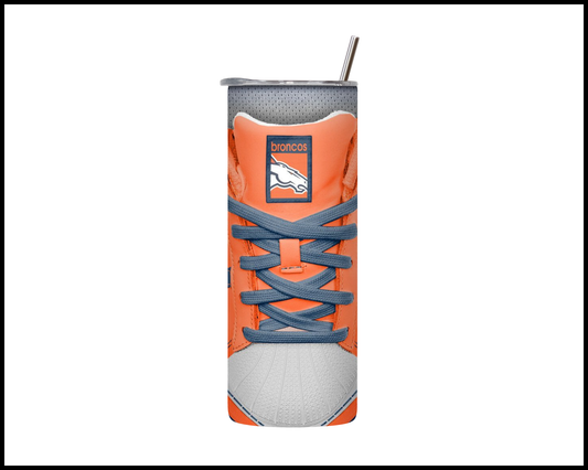 Denver Broncos Shoe Inspired Tumbler (013)