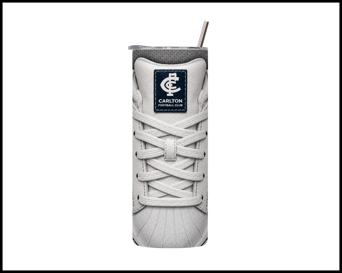 Stainless Steel Tumbler - Carlton Side-Stripe Shoe Inspired