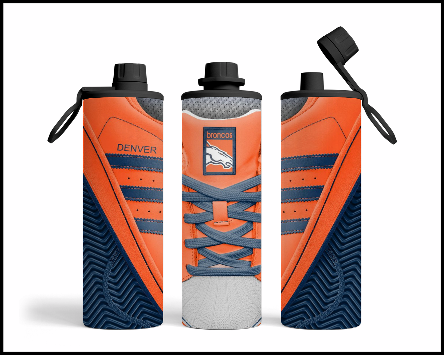 Denver Broncos Shoe Inspired Tumbler (013)